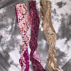 Coach Print Silk Skinny Scarf